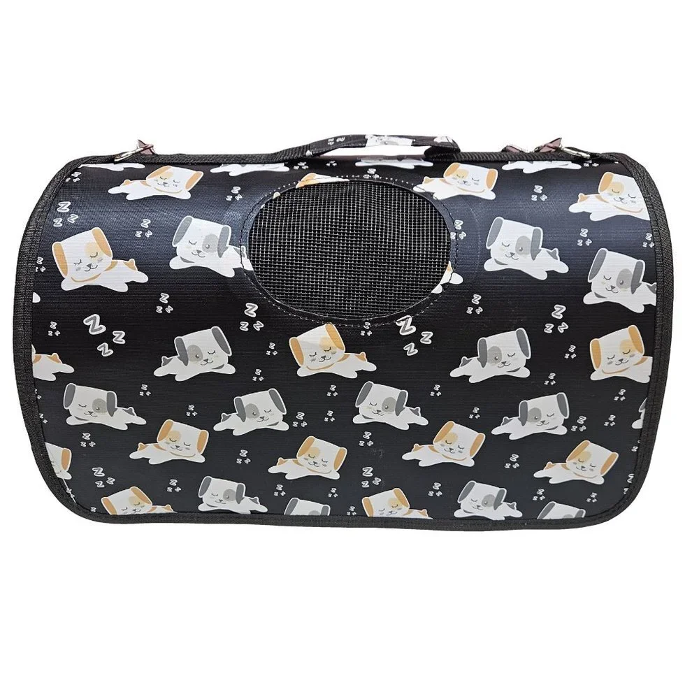 Pet Carrier for Cat, Dog or Other Pets, Sleepy Puppies Print
